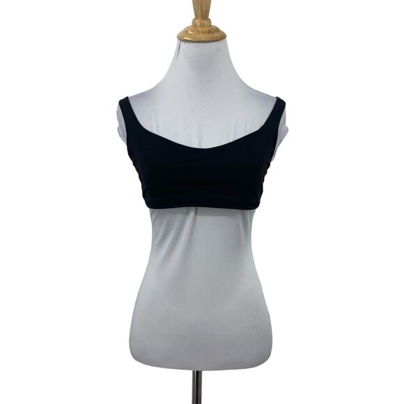 Lululemon Strappy Sports Bra Womens 8 Black Criss Cross Back Unpadded *READ - Picture 1 of 12